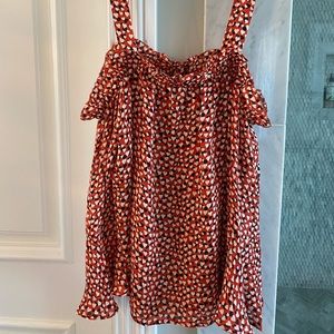 Heart pattern J Crew blouse